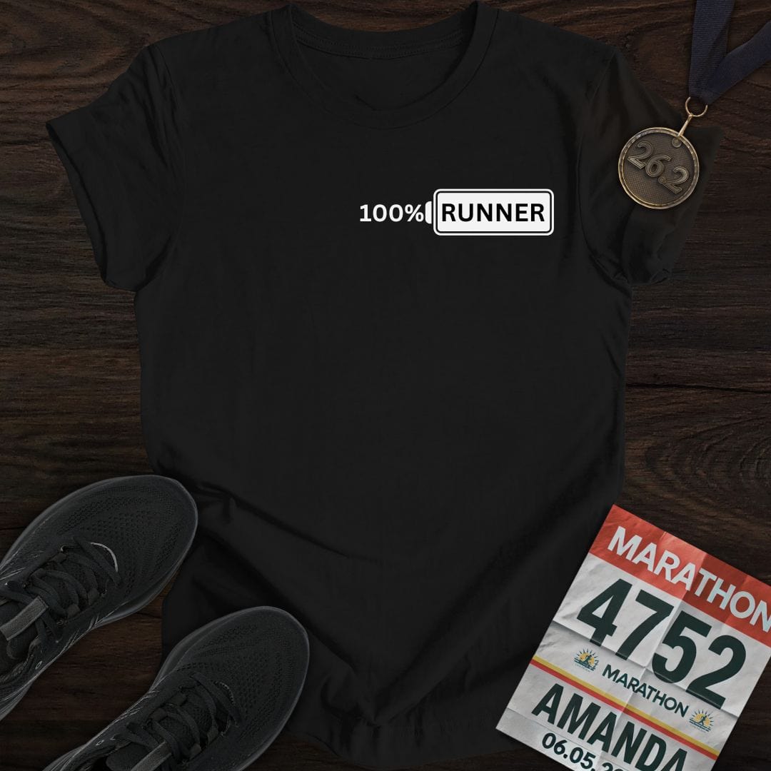 Printify T-Shirt Black / S 100% Runner