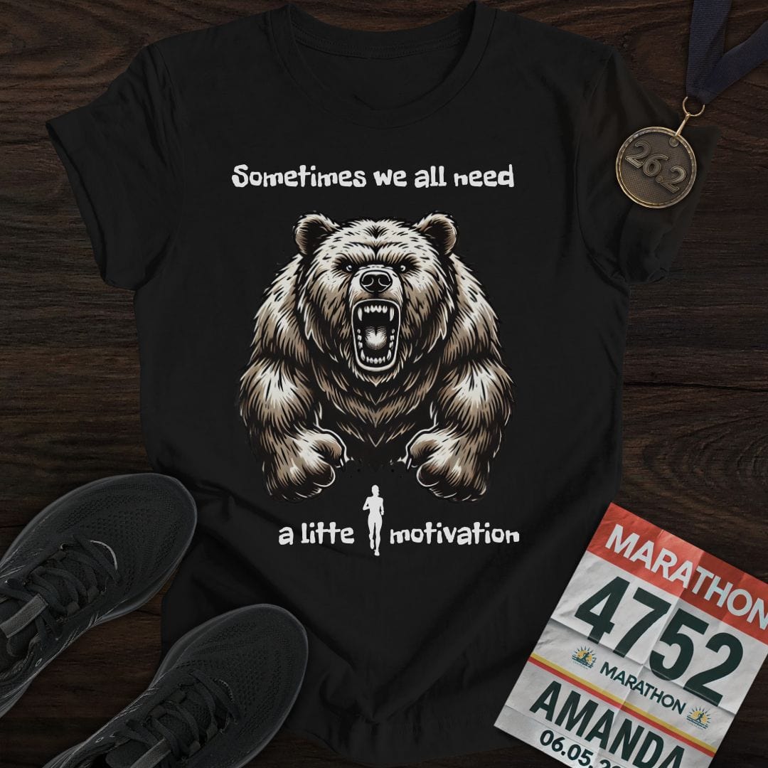 Printify T-Shirt Black / S Bear Motivation T-Shirt