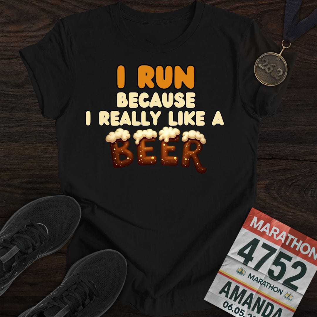 Printify T-Shirt Black / S Beer Miles T-shirt