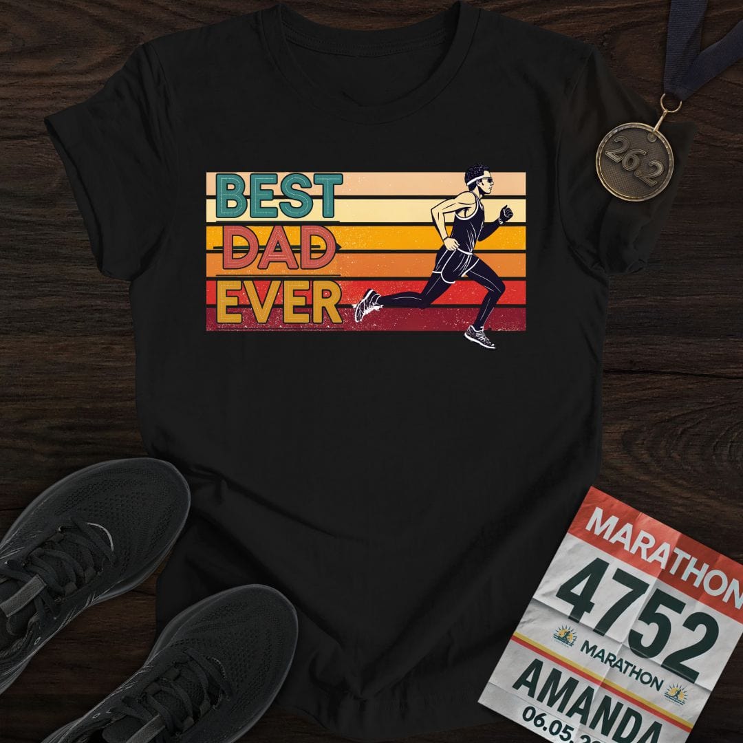 Printify T-Shirt Black / S Best Runner Dad Ever T-shirt