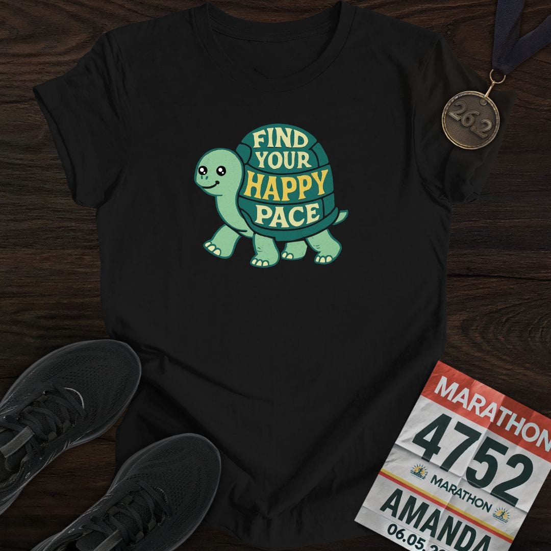 Printify T-Shirt Black / S Find Your Happy Pace T-Shirt
