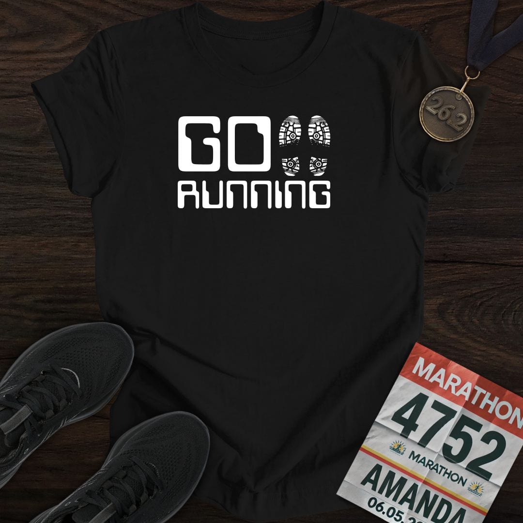 Printify T-Shirt Black / S Go Running T-shirt