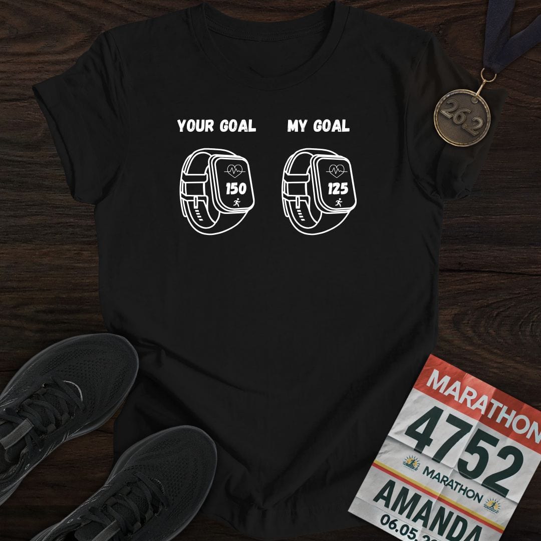 Printify T-Shirt Black / S Heart Rate Goals -2- T-shirt