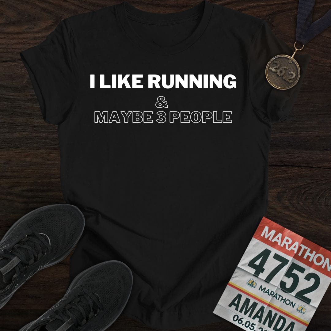 Printify T-Shirt Black / S I Like Running T-Shirt