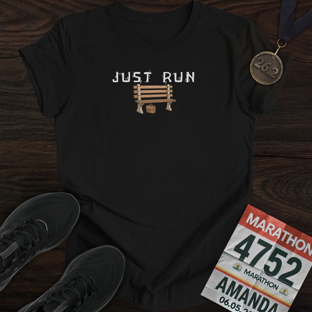 Printify T-Shirt Black / S Just Run, Like Forrest T-shirt