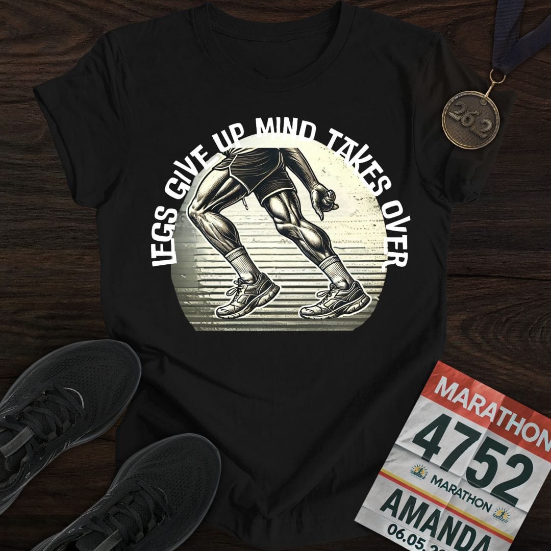 Printify T-Shirt Black / S Legs Give Up T-Shirt