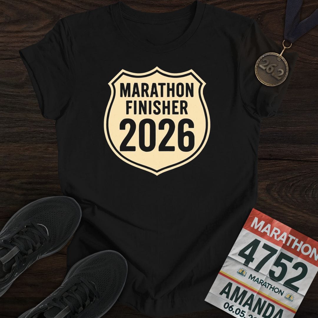 Printify T-Shirt Black / S Marathon Finisher 2026 T-Shirt