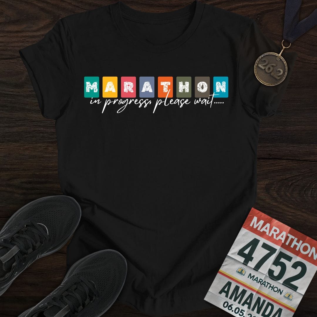 Printify T-Shirt Black / S Marathon in progress, please wait...