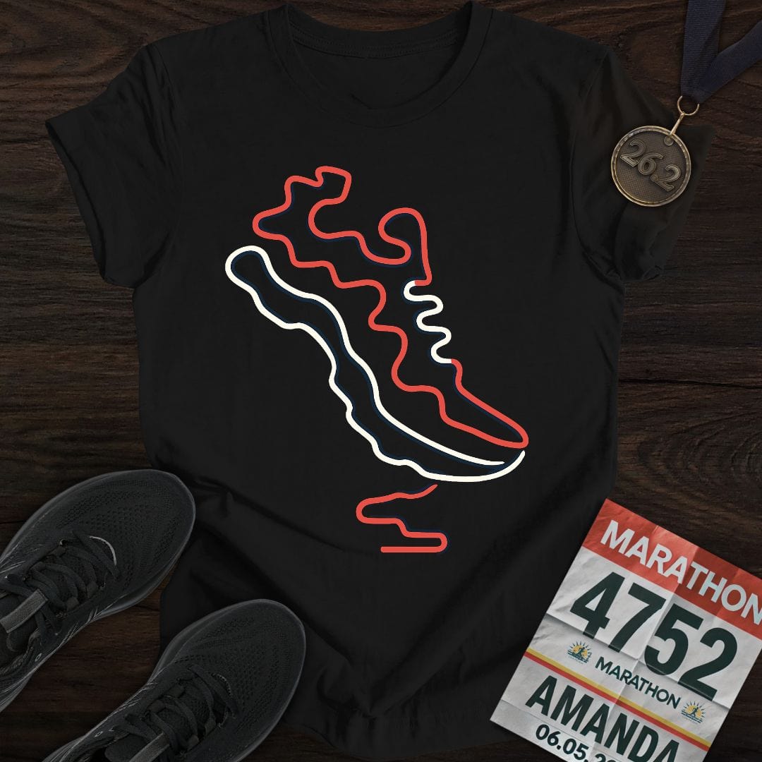 Printify T-Shirt Black / S Marathon Route T-Shirt