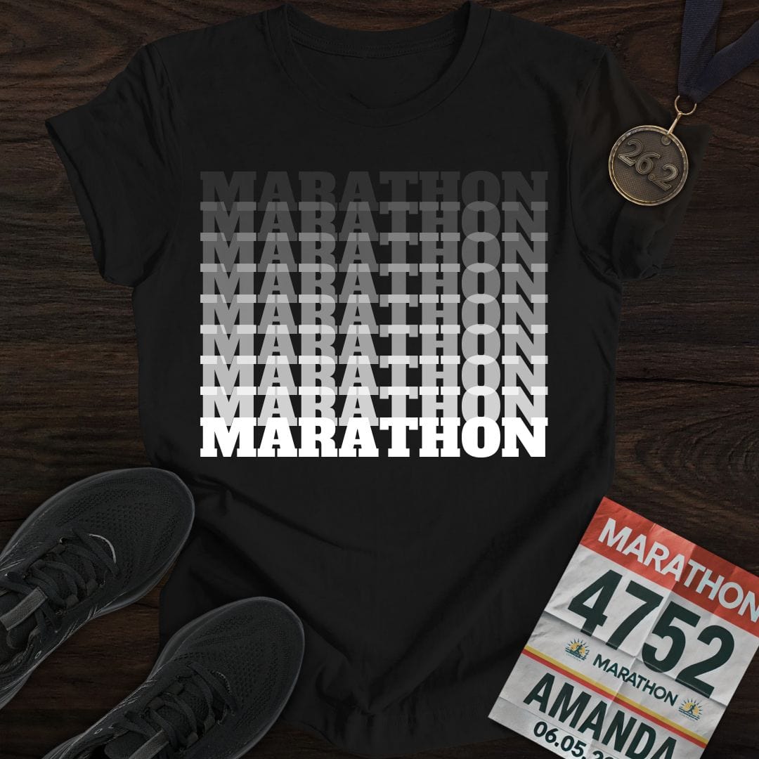 Printify T-Shirt Black / S Marathon T-Shirt