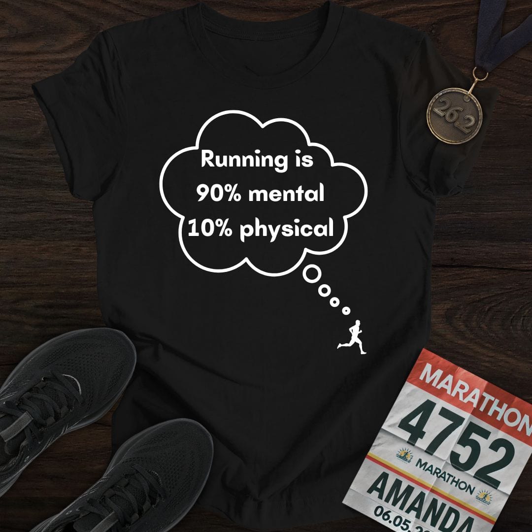 Printify T-Shirt Black / S Mental or Physical Running T-Shirt