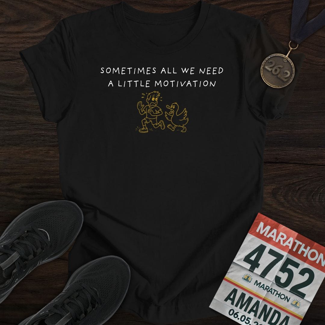 Printify T-Shirt Black / S Motivated Like a Duck T-Shirt