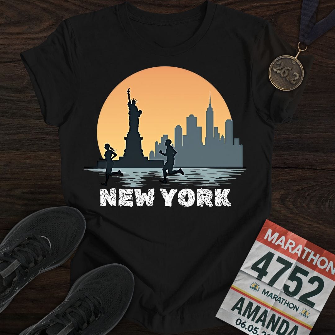 Printify T-Shirt Black / S New York Runner T-shirt