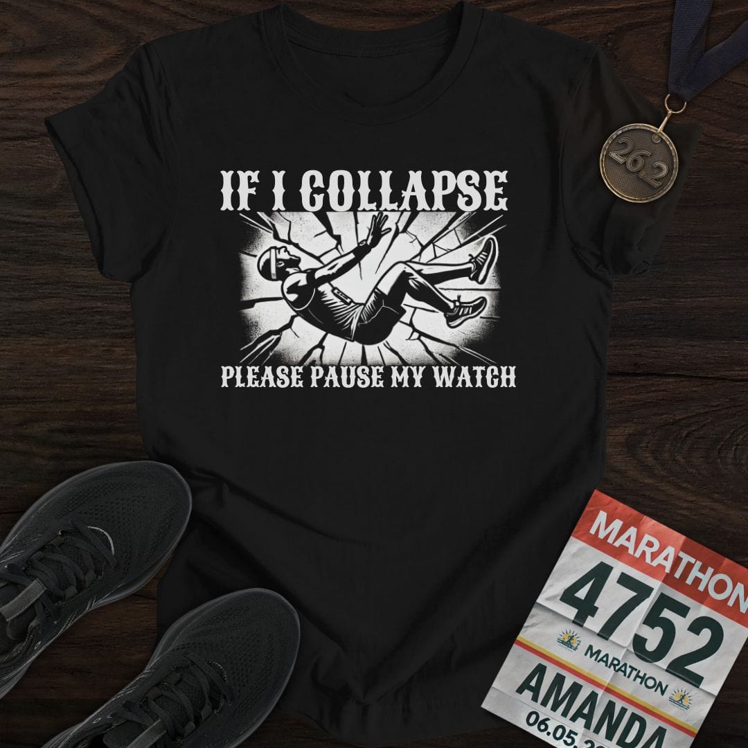 Printify T-Shirt Black / S Please Pause My Watch T-Shirt