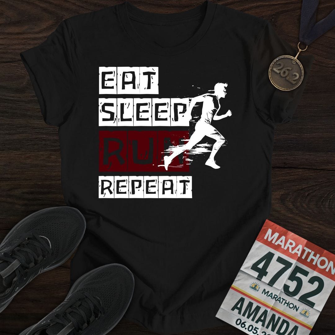 Printify T-Shirt Black / S Repeat Runner T-shirt