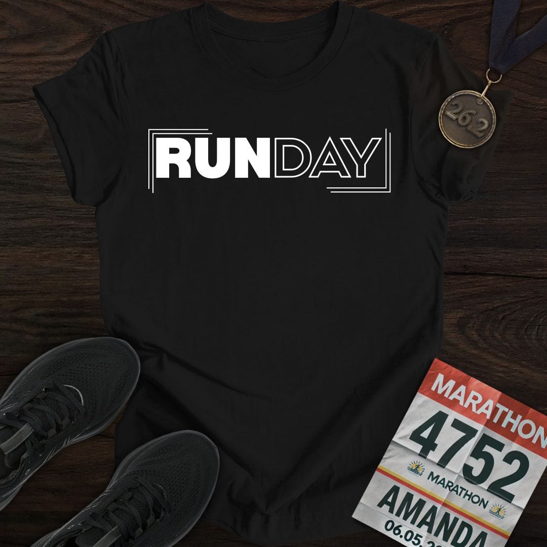 Printify T-Shirt Black / S Run Day T-shirt