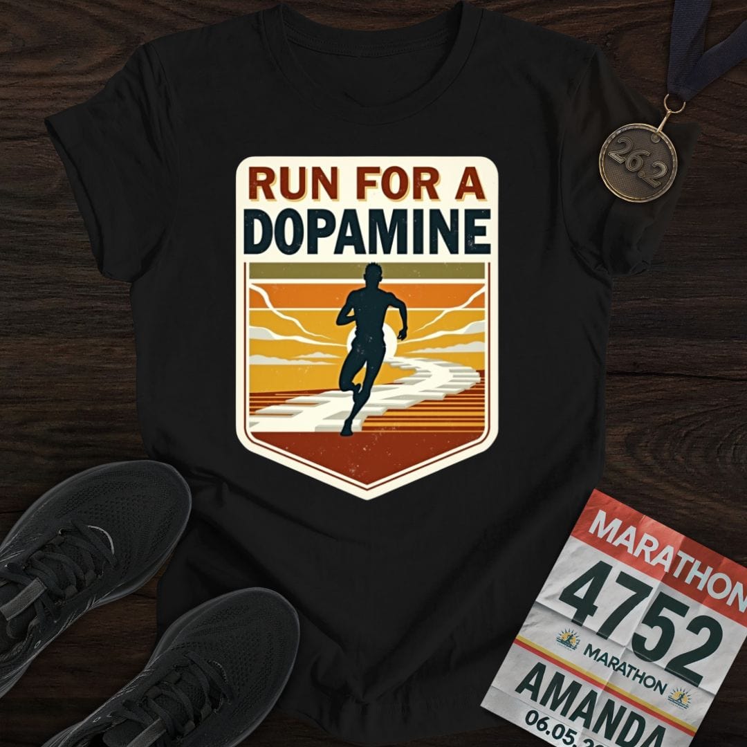Printify T-Shirt Black / S Run For A Dopamine T-shirt