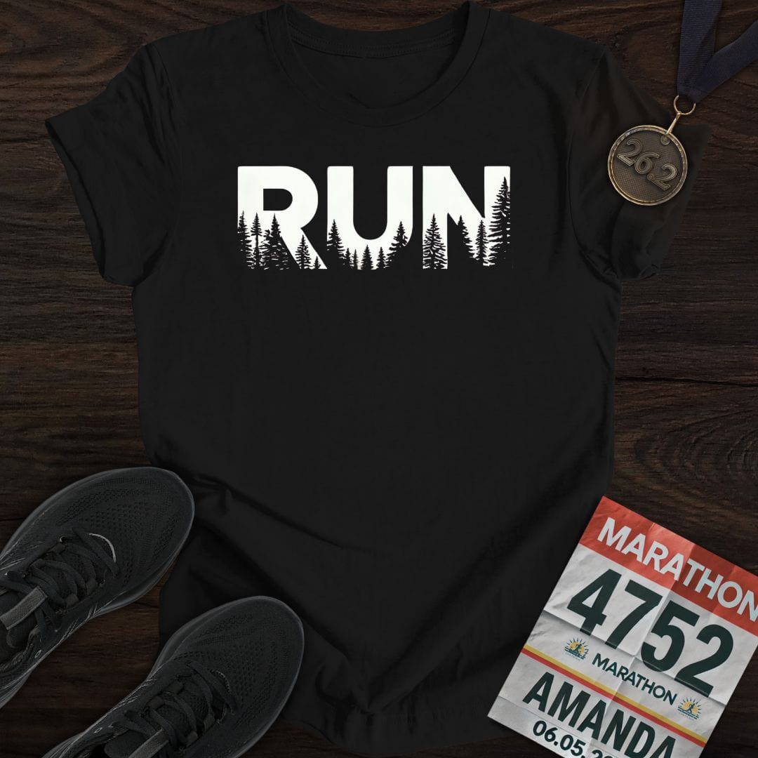 Printify T-Shirt Black / S Run Naturals T-shirt