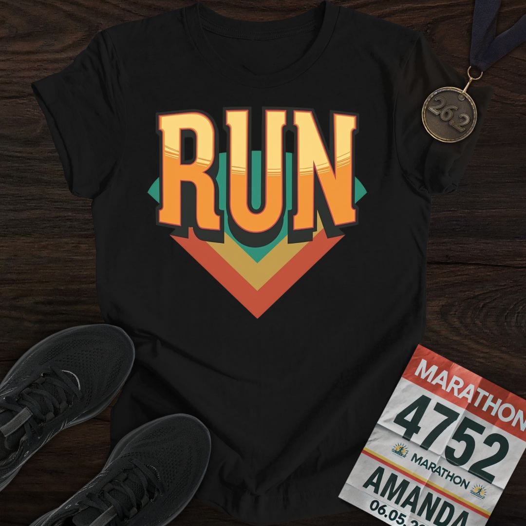 Printify T-Shirt Black / S Run Strong T-shirt