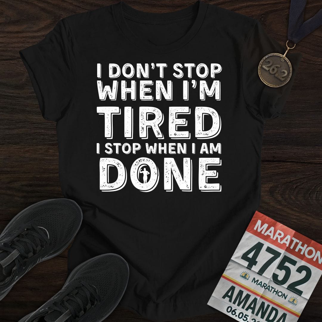 Printify T-Shirt Black / S Run ‘Til It’s Done T-shirt