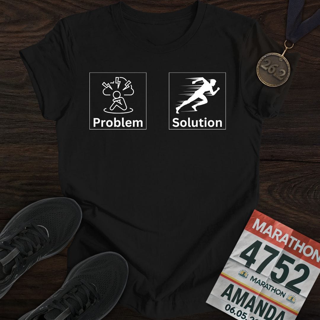 Printify T-Shirt Black / S Run to Resolve T-shirt