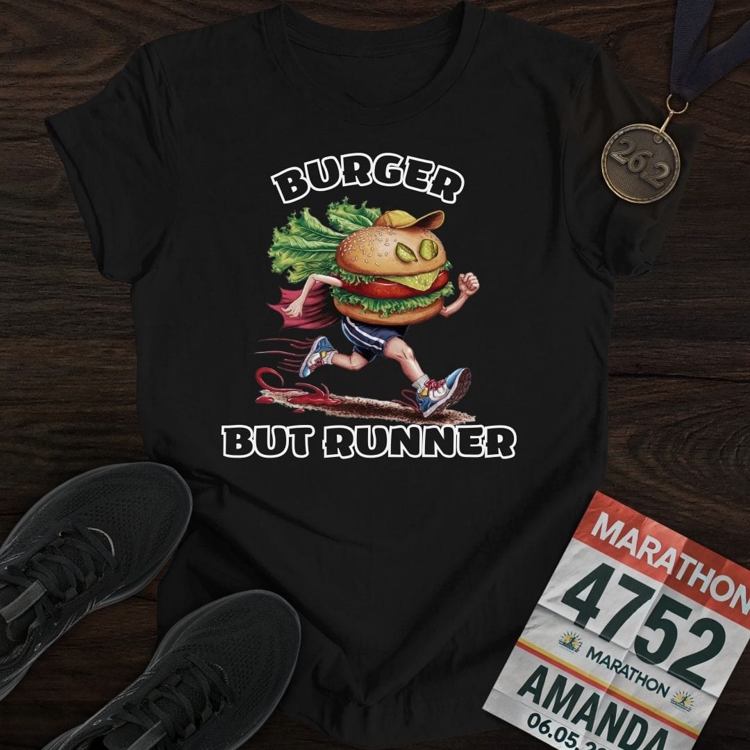 Printify T-Shirt Black / S Runner Burger T-Shirt