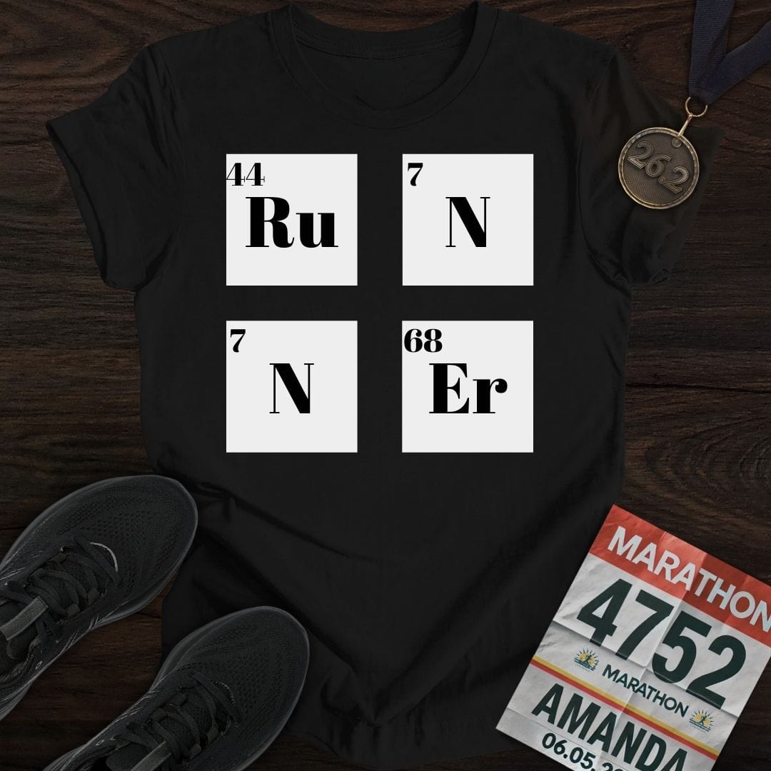 Printify T-Shirt Black / S Runner Element Two T-Shirt