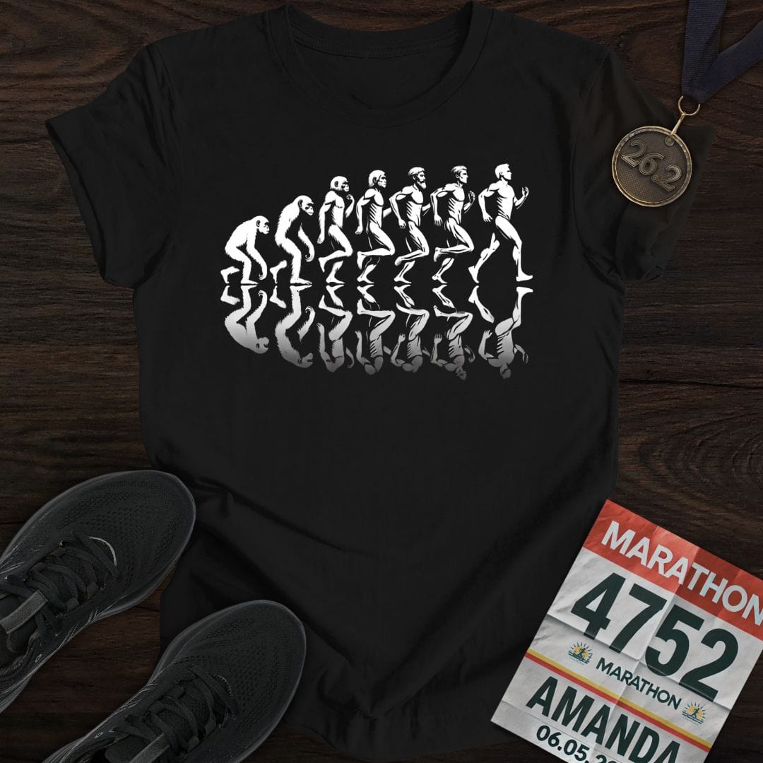 Printify T-Shirt Black / S Runner Evolution T-Shirt