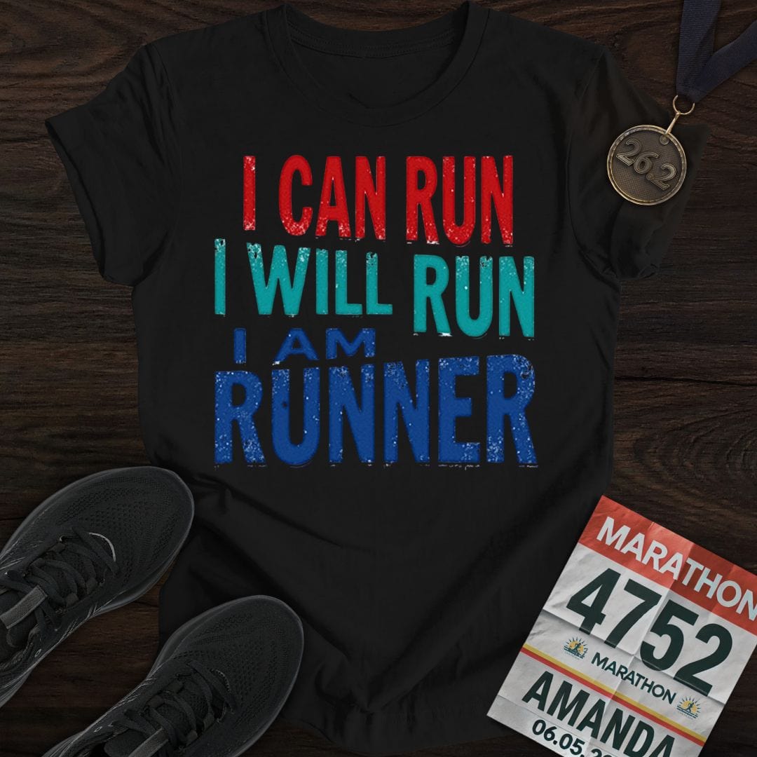 Printify T-Shirt Black / S Runner Loading T-shirt