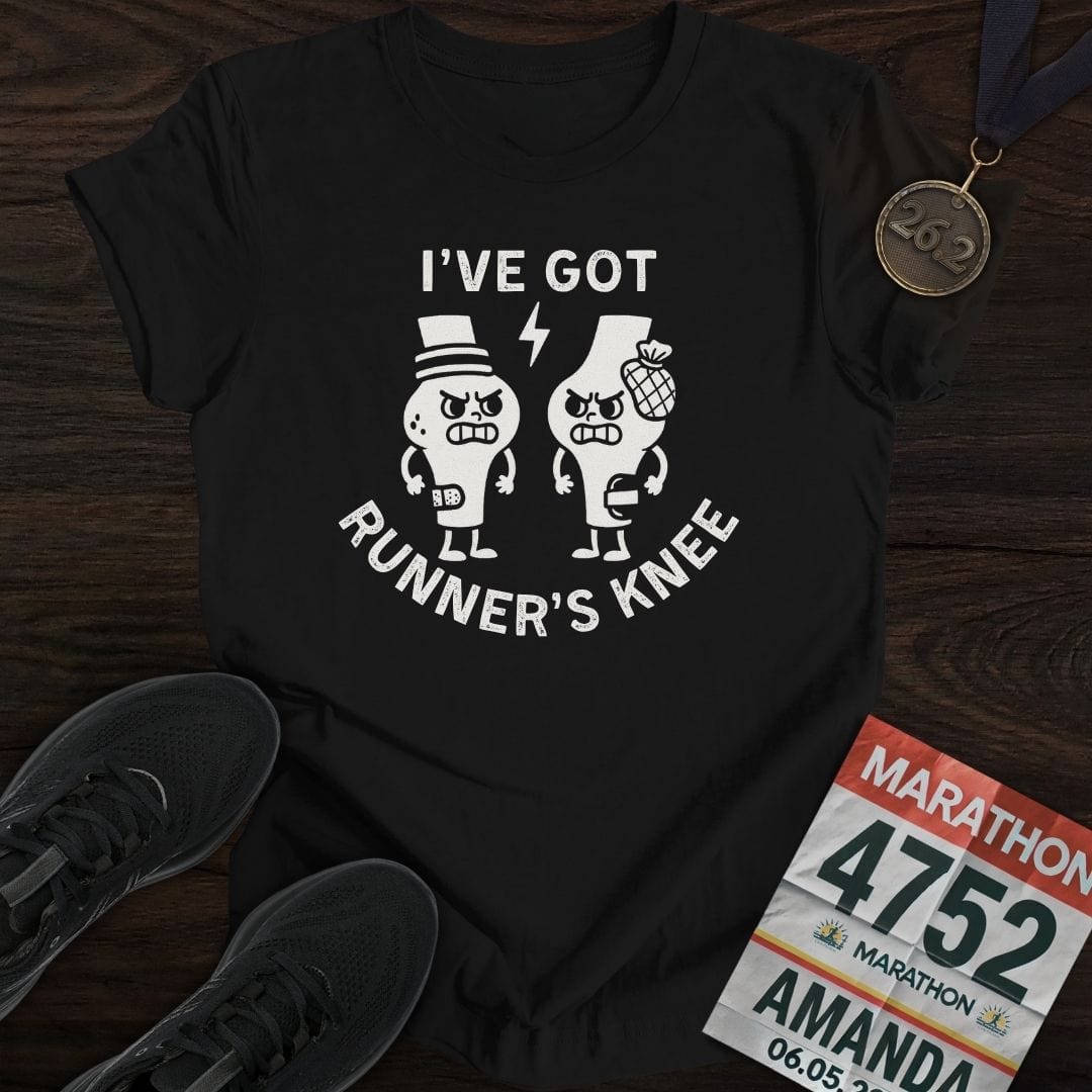 Printify T-Shirt Black / S Runner's Knee T-Shirt