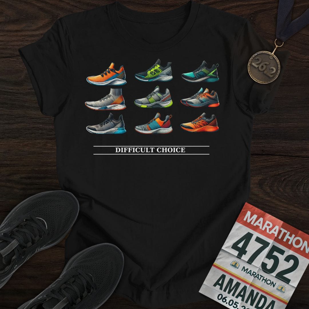 Printify T-Shirt Black / S Runner Shoes T-Shirt