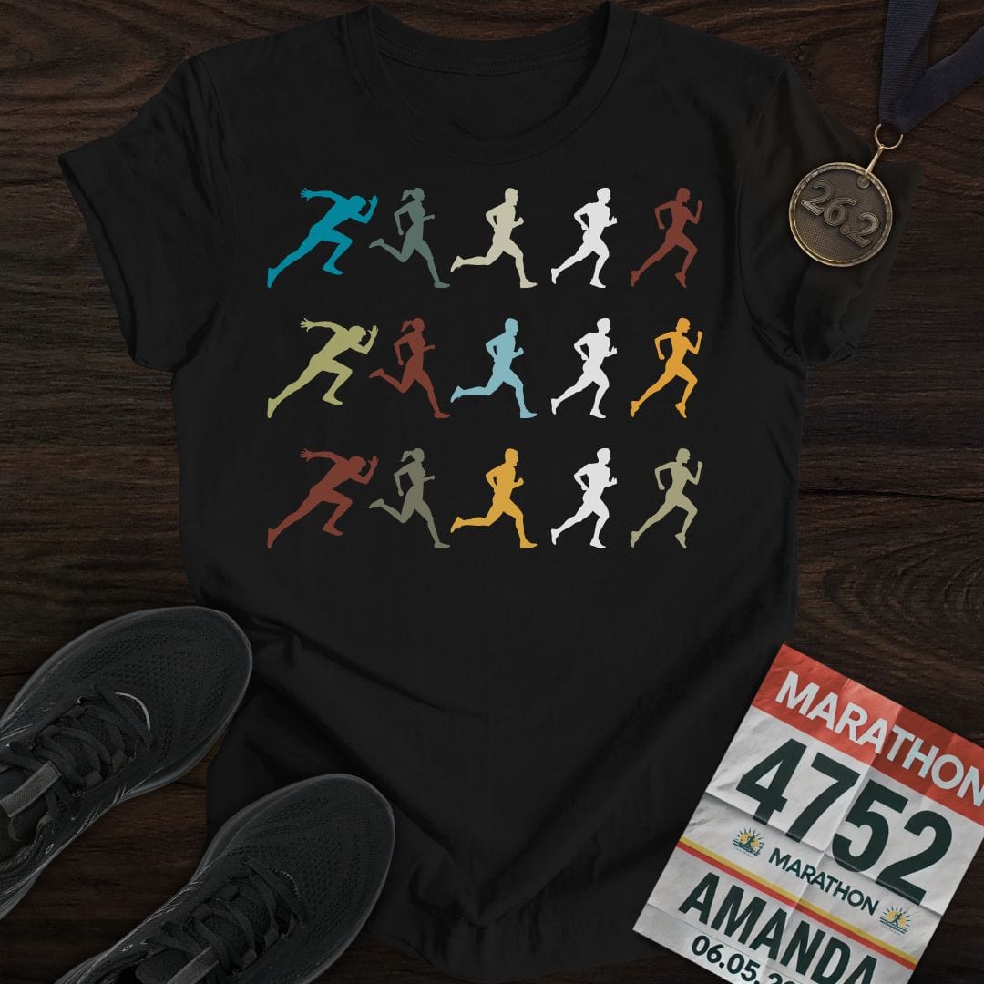 Printify T-Shirt Black / S Runners T-Shirt