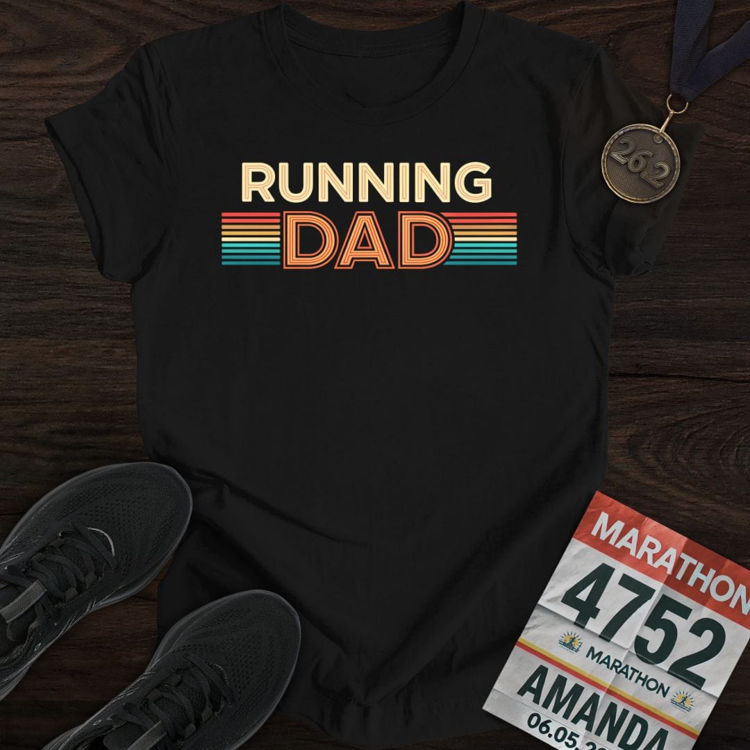 Printify T-Shirt Black / S Running Dad -2- T-shirt