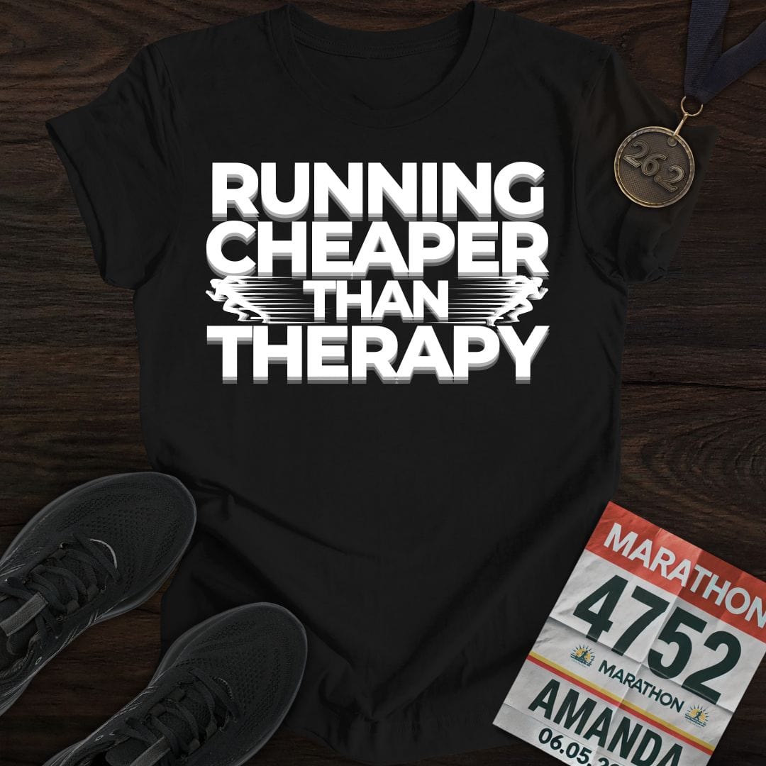 Printify T-Shirt Black / S Running Therapy T-shirt
