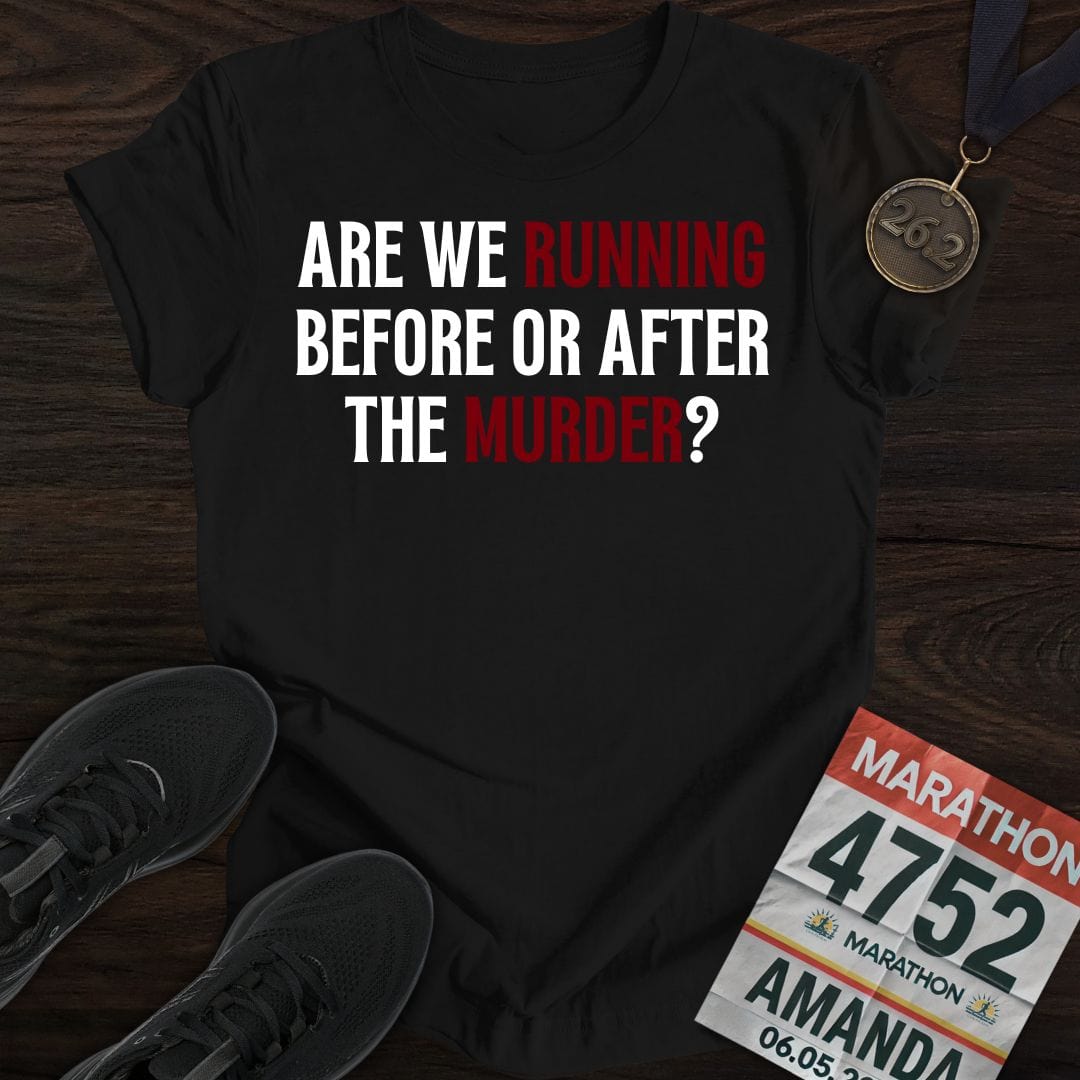 Printify T-Shirt Black / S Running Through the Crime T-shirt