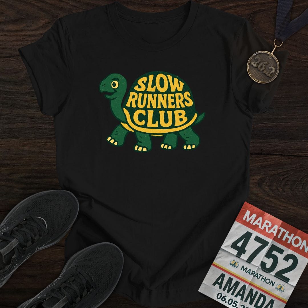 Printify T-Shirt Black / S Slow Runners Club T-Shirt