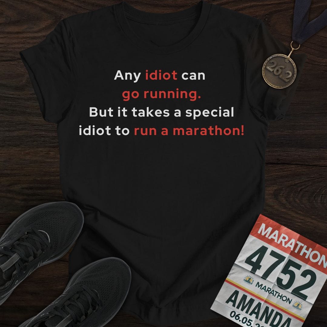 Printify T-Shirt Black / S Special Idiot Runner T-Shirt
