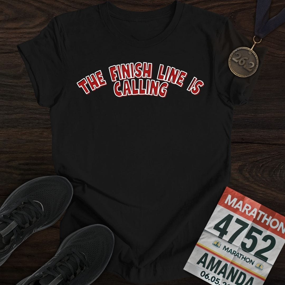 Printify T-Shirt Black / S The Finish Line Is Calling! T-shirt