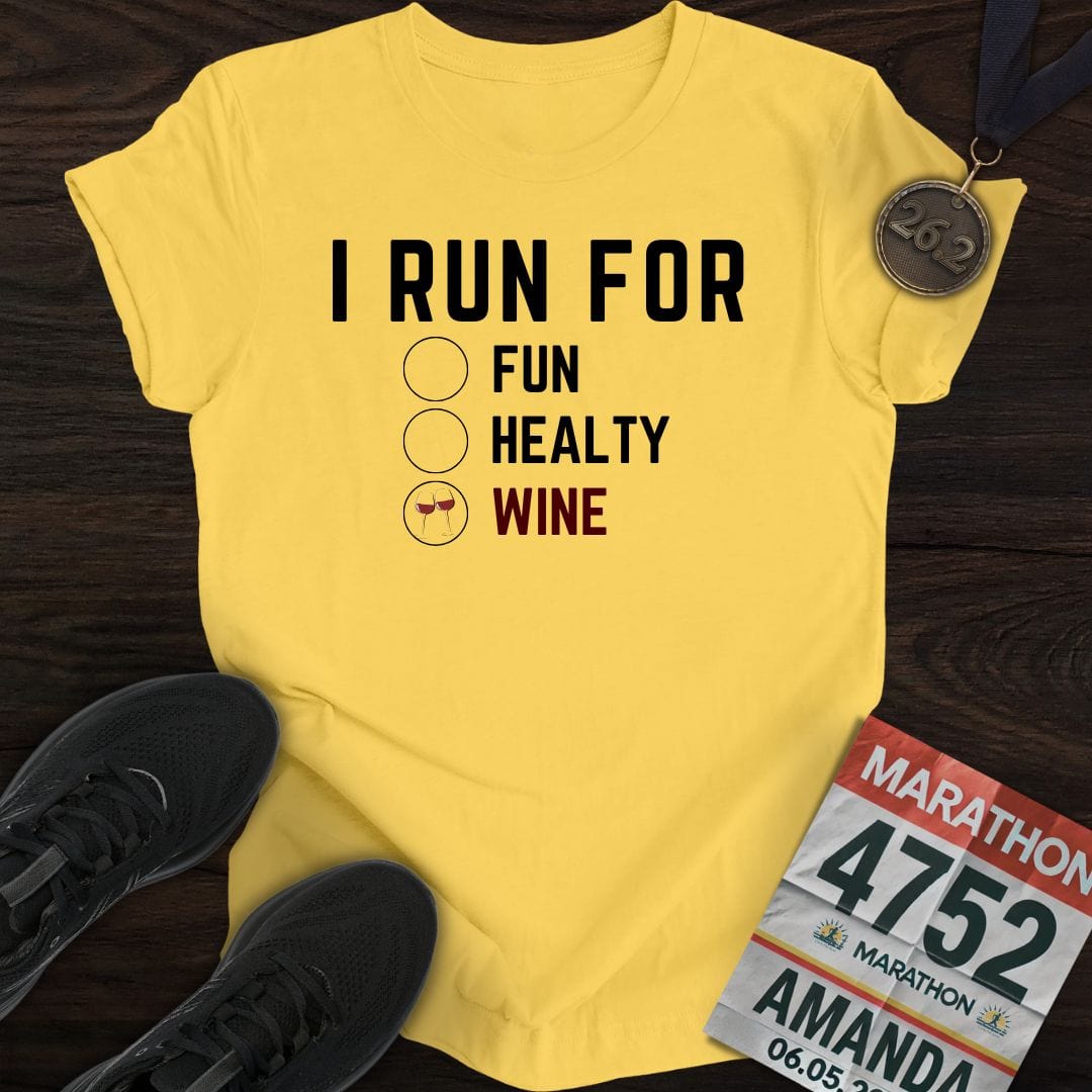 Printify T-Shirt Daisy / S I Run for Wine T-Shirt