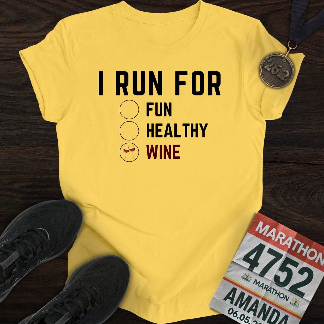 Printify T-Shirt Daisy / S I Run for Wine T-Shirt