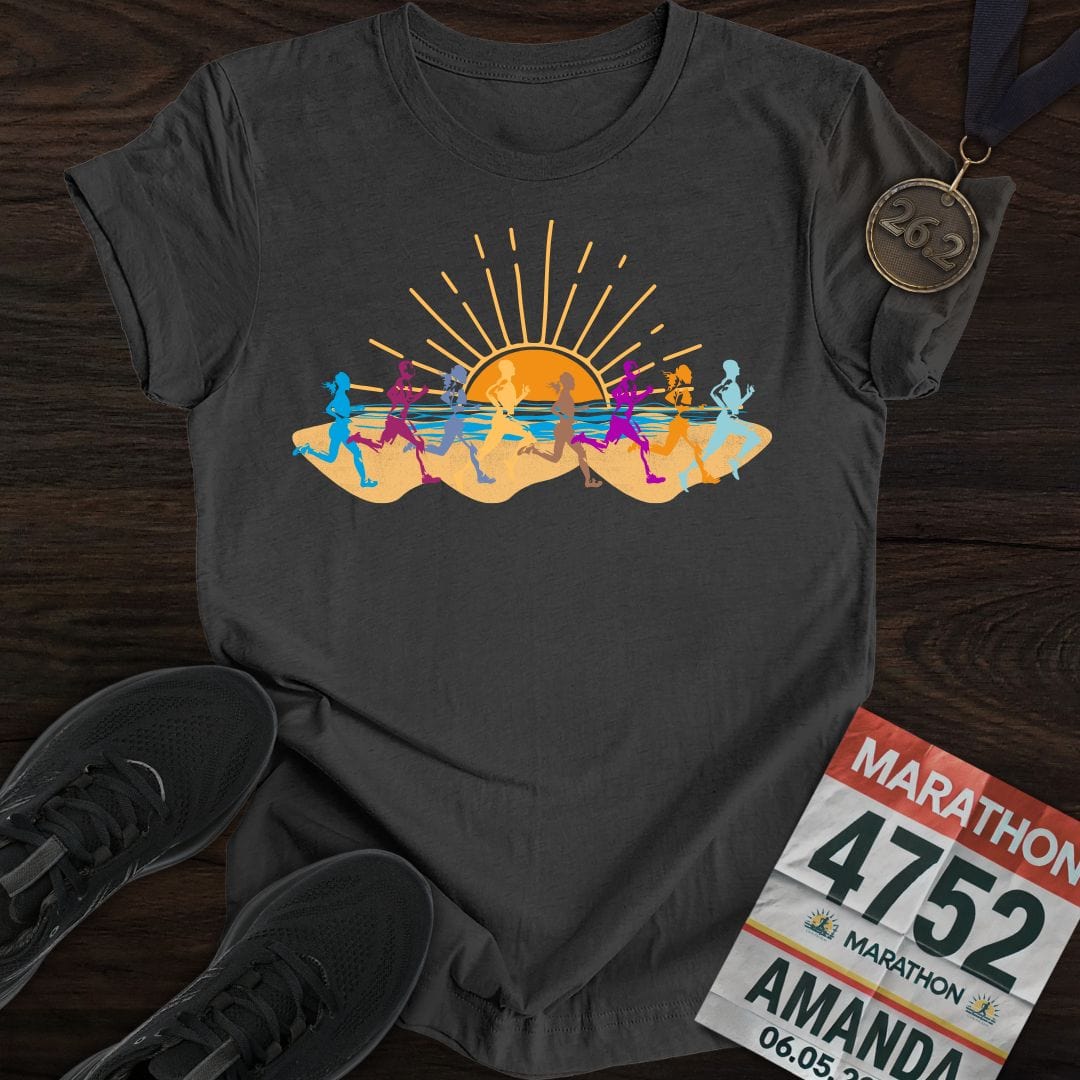 Printify T-Shirt Dark Heather / S Beach Runners T-Shirt