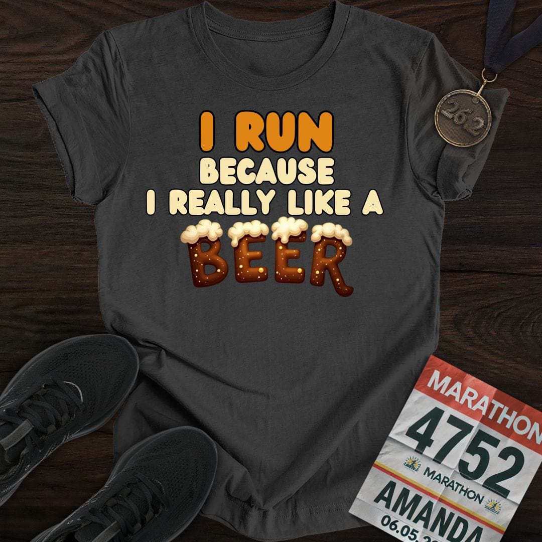 Printify T-Shirt Dark Heather / S Beer Miles T-shirt