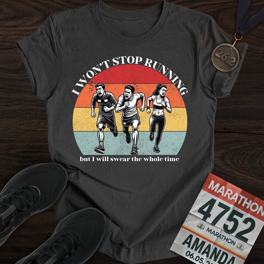 Printify T-Shirt Dark Heather / S Complain Runners -2- T-shirt