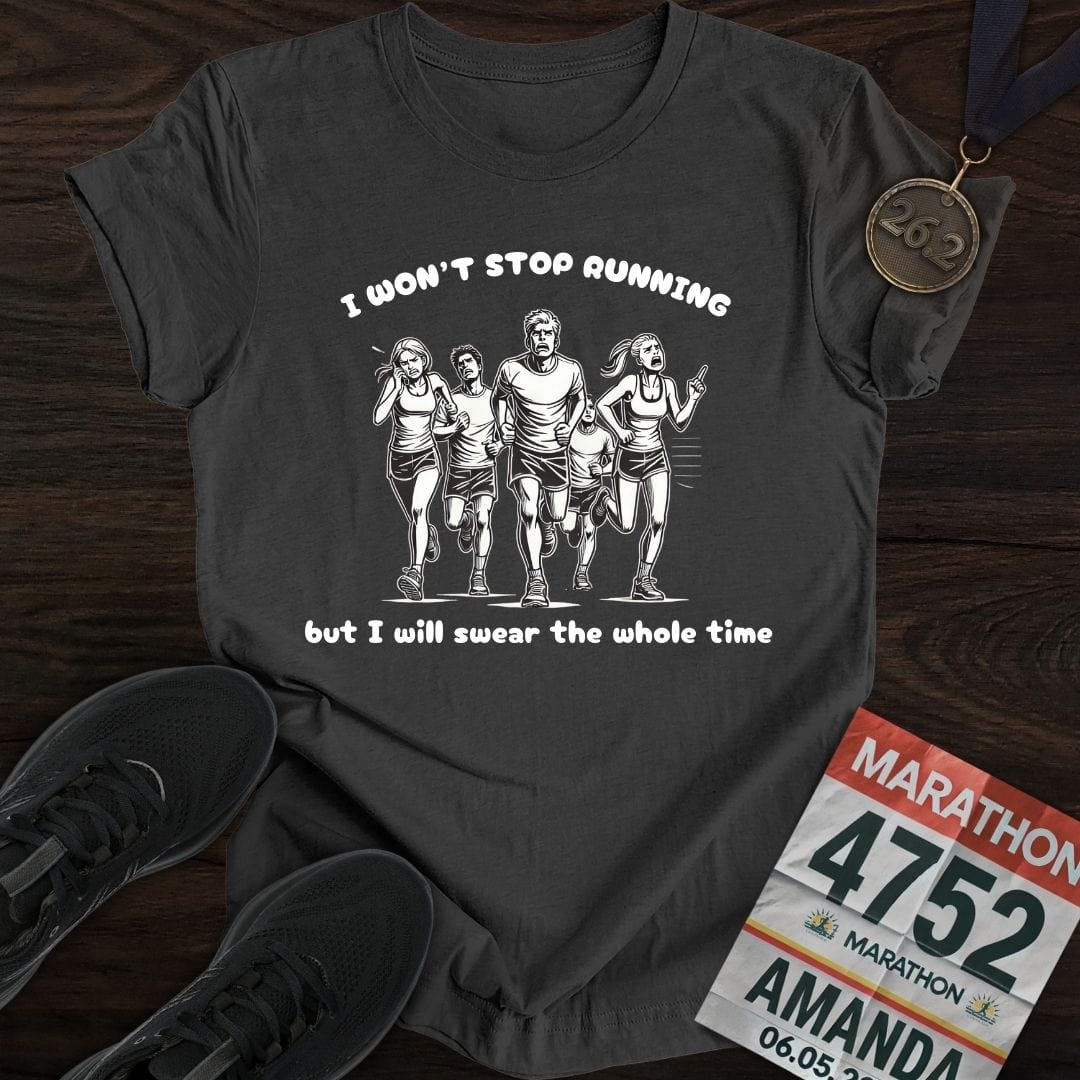Printify T-Shirt Dark Heather / S Complain Runners T-Shirt
