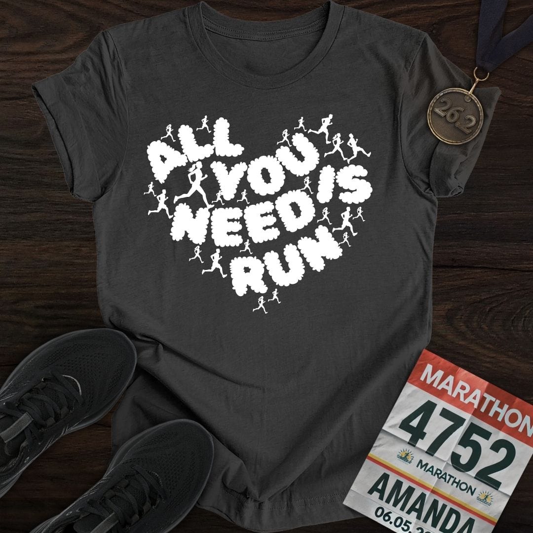 Printify T-Shirt Dark Heather / S Heart Of Run T-shirt