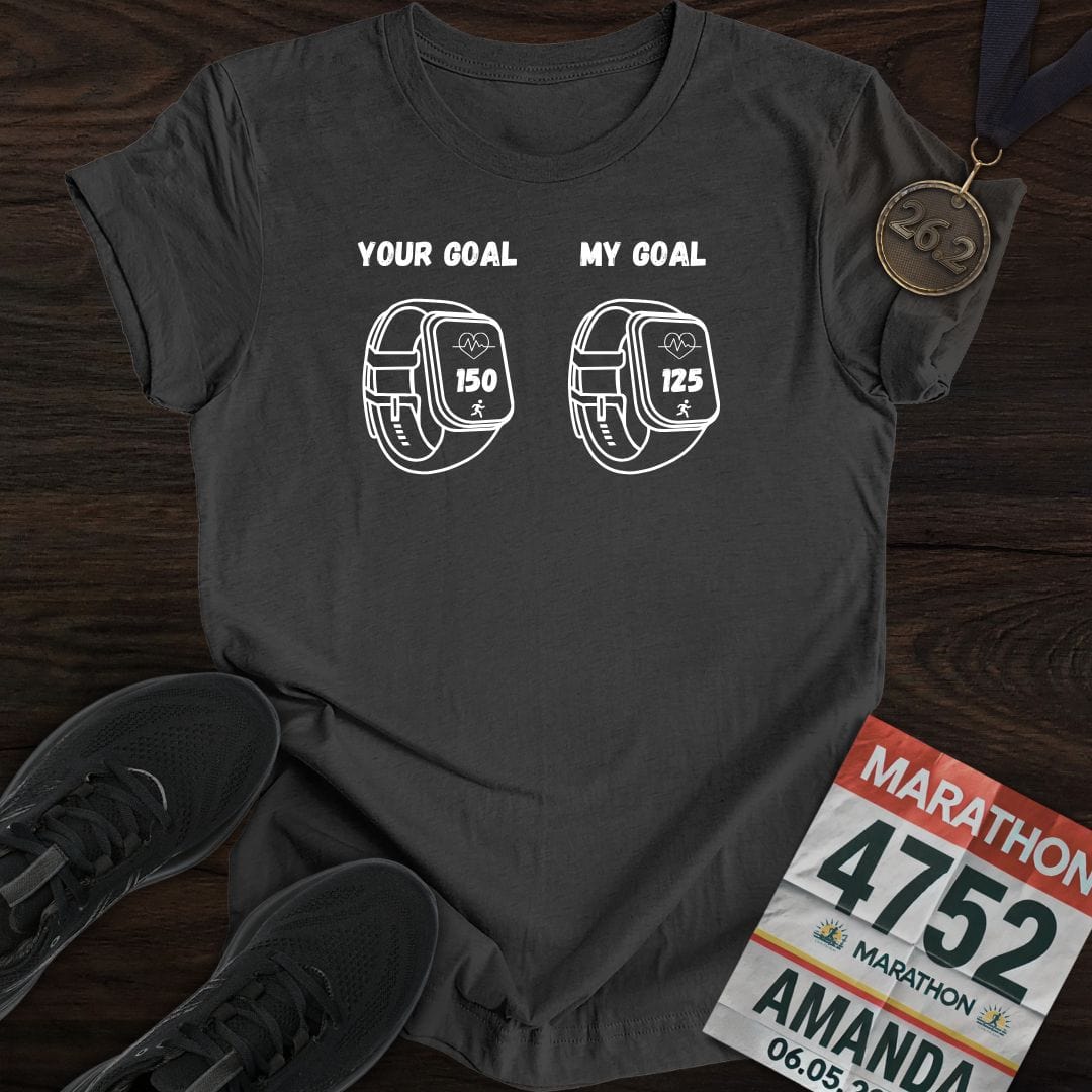 Printify T-Shirt Dark Heather / S Heart Rate Goals -2- T-shirt