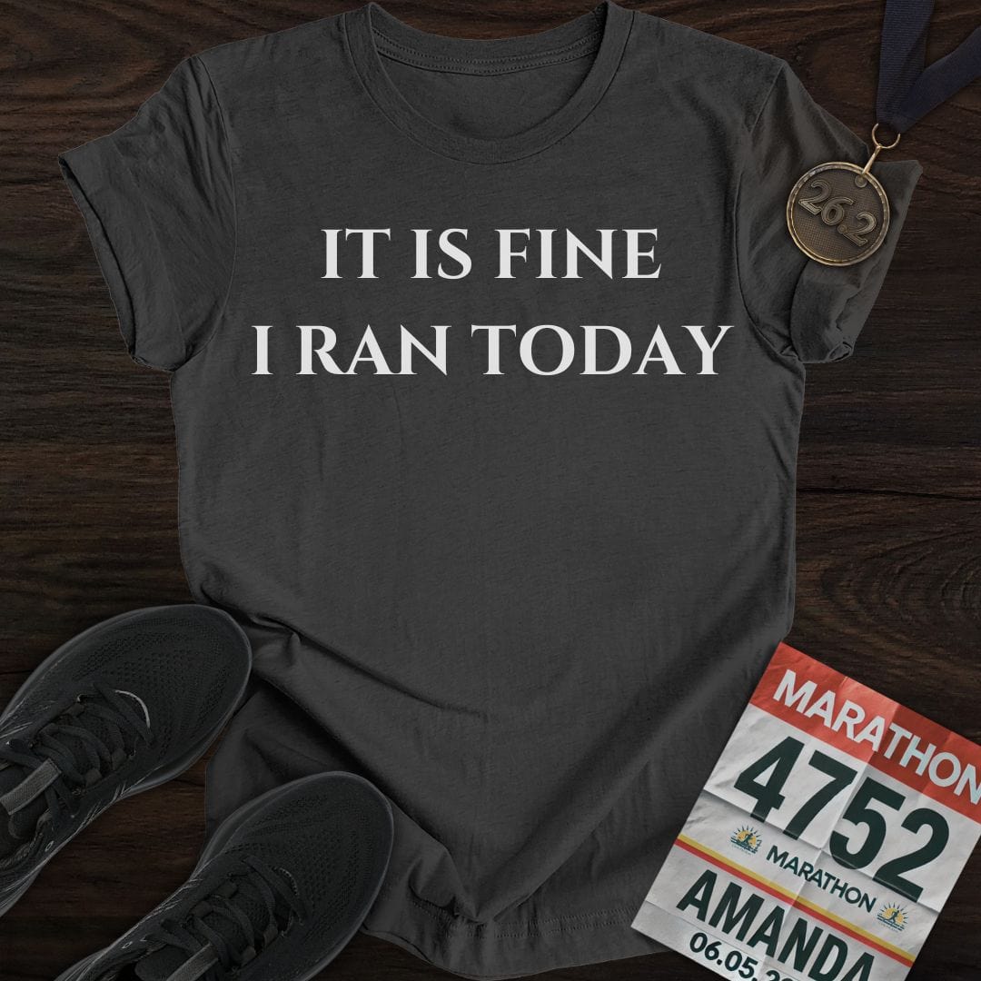 Printify T-Shirt Dark Heather / S I Ran Today T-Shirt