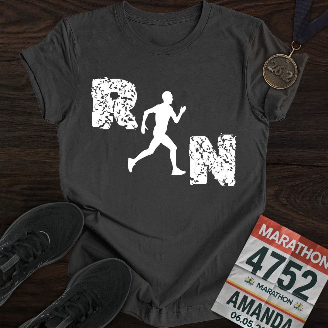 Printify T-Shirt Dark Heather / S Just Run, Man T-Shirt