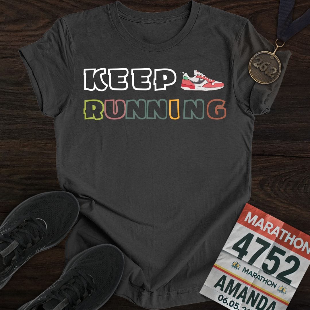 Printify T-Shirt Dark Heather / S Keep Running T-Shirt