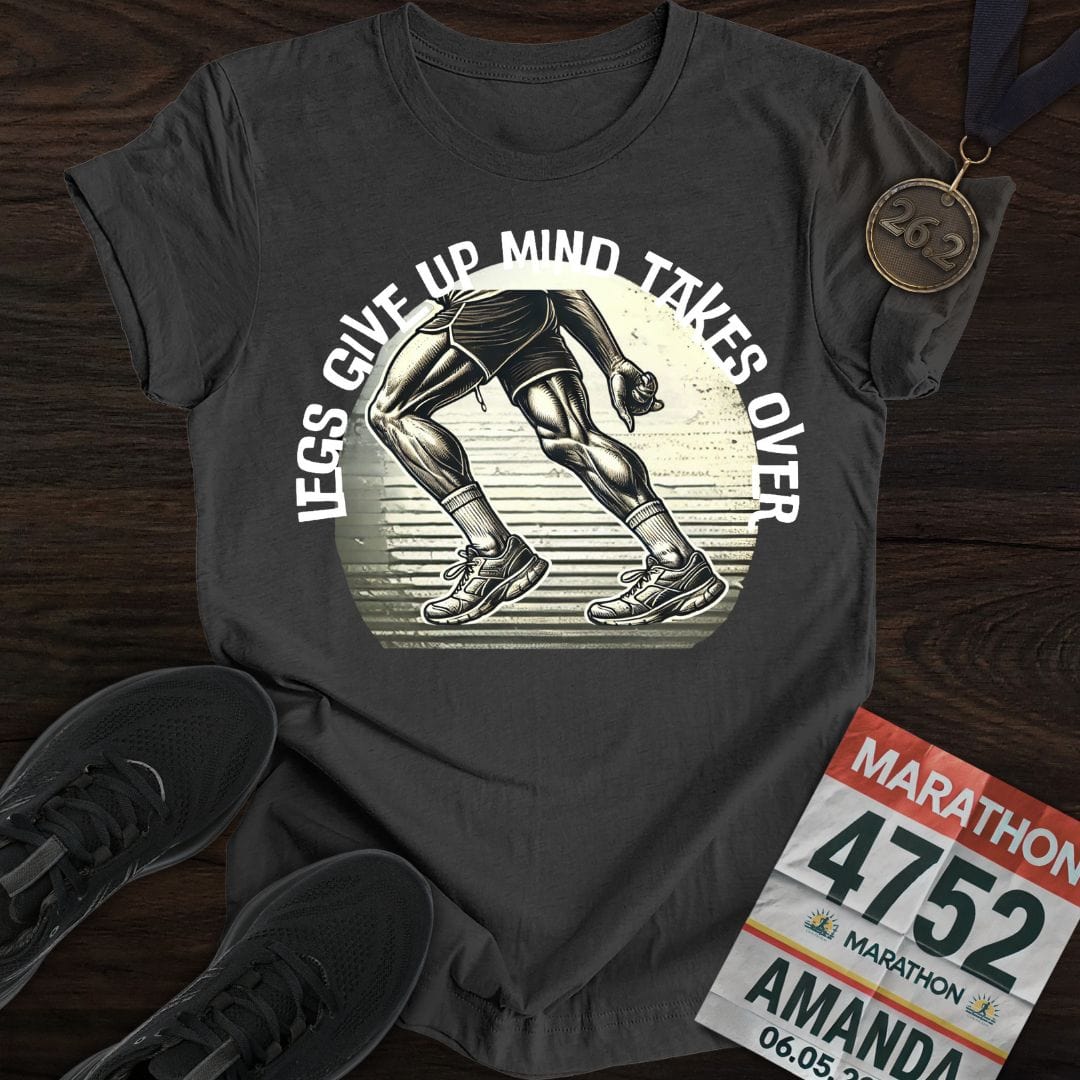Printify T-Shirt Dark Heather / S Legs Give Up T-Shirt